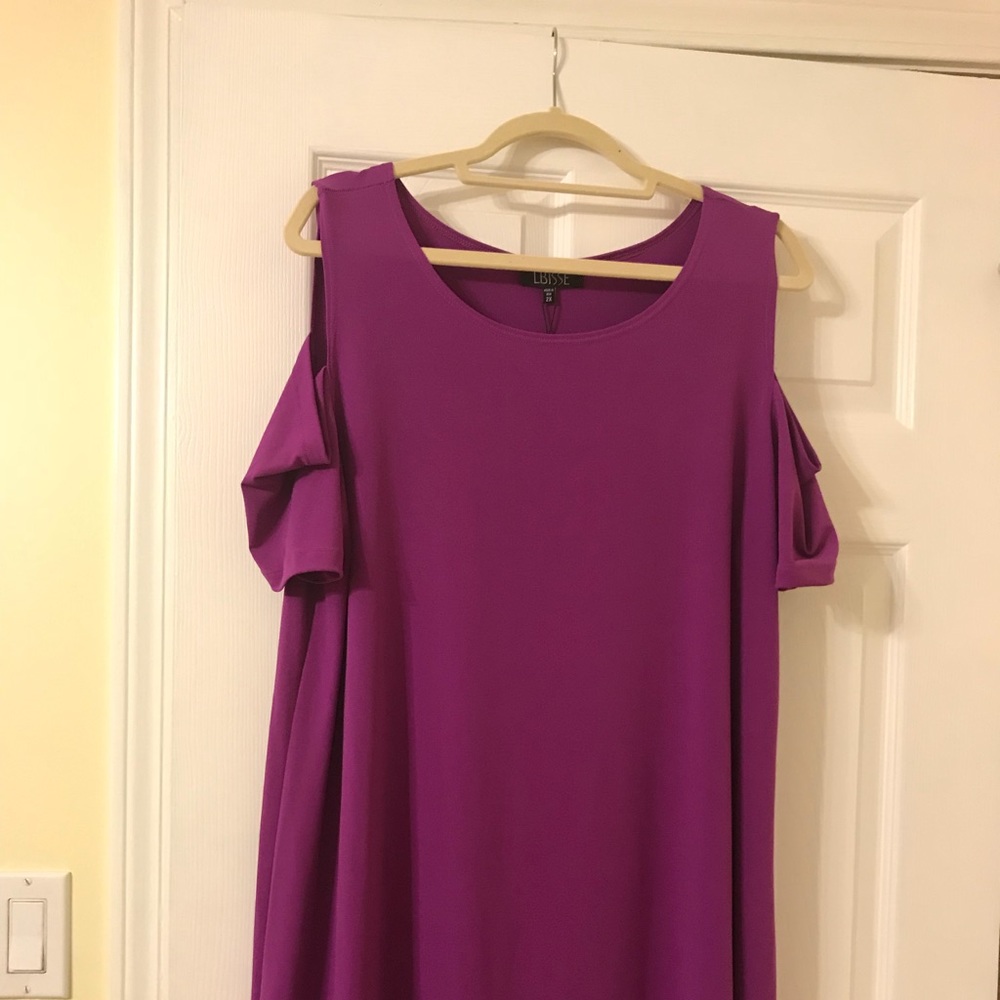 NWT Magenta top with shark bite sides